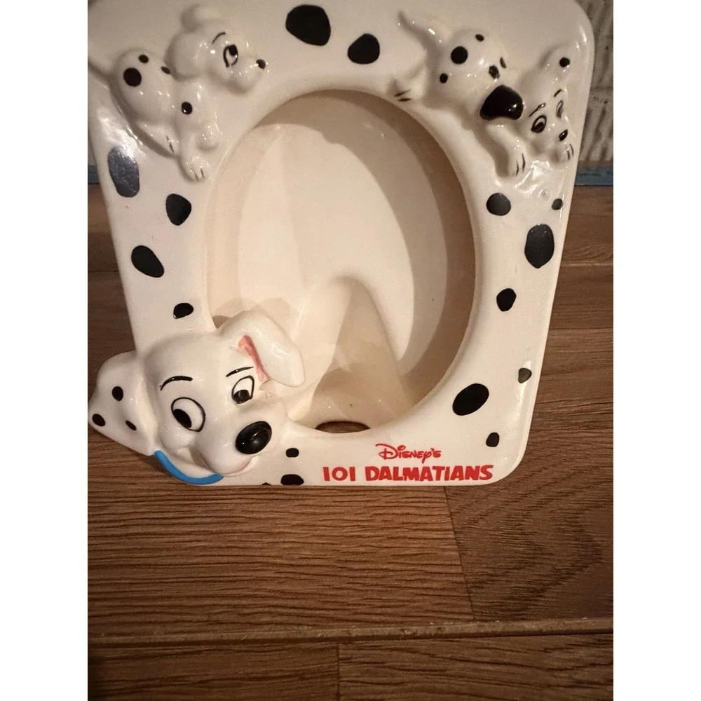 Vintage Disney 101 Dalmatians Picture Frame Japan Nursery Art Porcelain